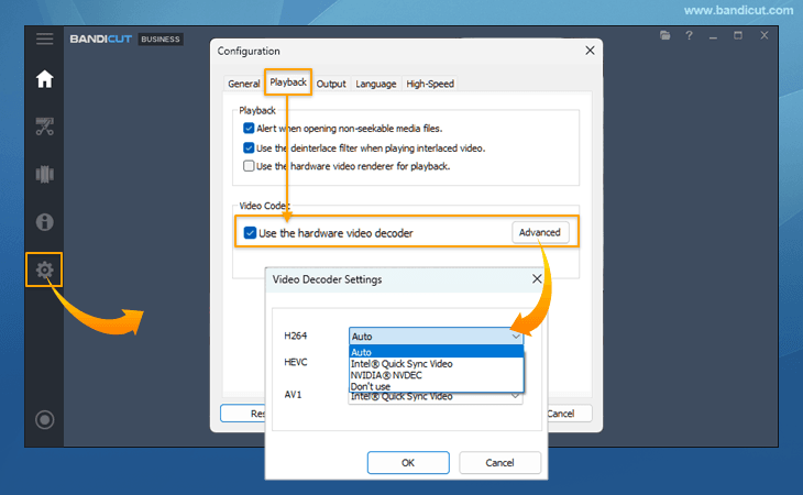 Using the Hardware Decoder in Bandicut